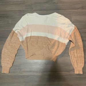 Garage cropped knit colour block sweater- US size XS